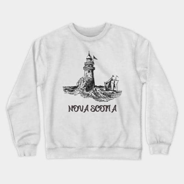 Nova Scotia and the Sea Crewneck Sweatshirt by Canada Tees